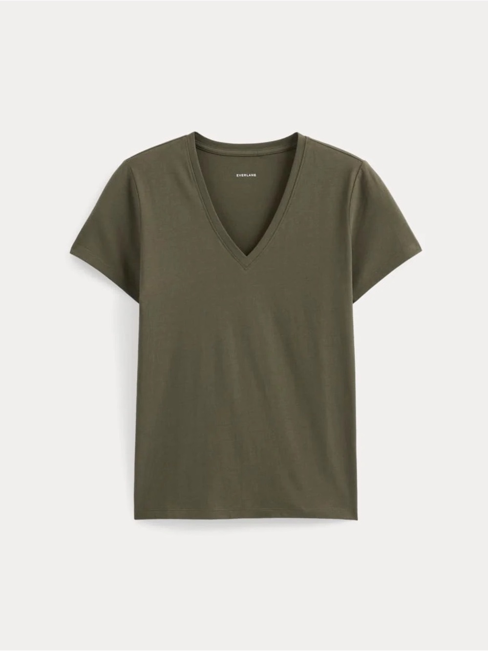 NWT Everlane Olive V-Neck Tee - Short Sleeve